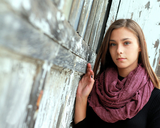 Katie during her rustic senior photo session