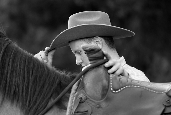 Senior photos of John and his horse, Ulman, Missouri