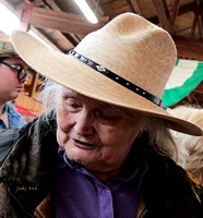 Virginia cowgirl visits Percheron horses at the Washington State Fair in Puyallup