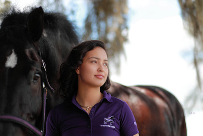 Mohawk horsewoman, Hannah Deer, from the Kahnawake Mohawk Territory competes across North America with her Percheron draft horses.